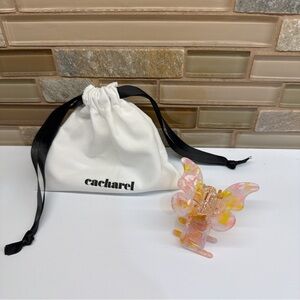 Cacharel Butterfly Hair Claw Clip with Drawstring Pouch